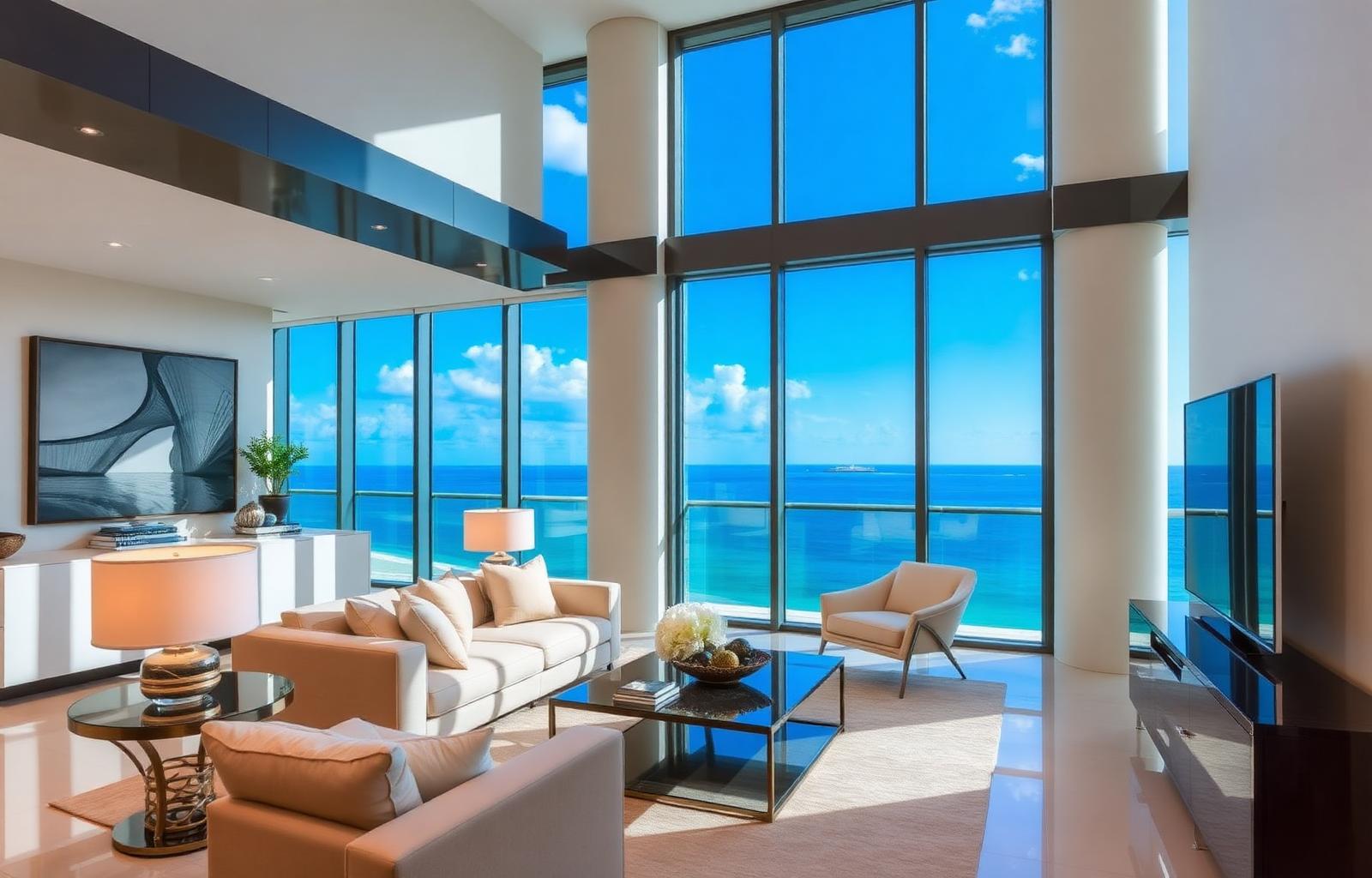 Luxury South Florida penthouse interior